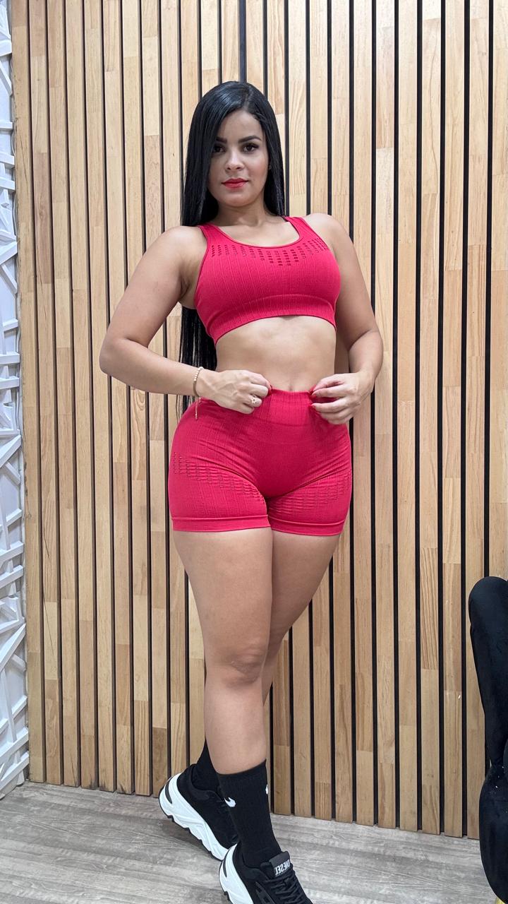 Hermoso Set de Short con Realce y Top 5024