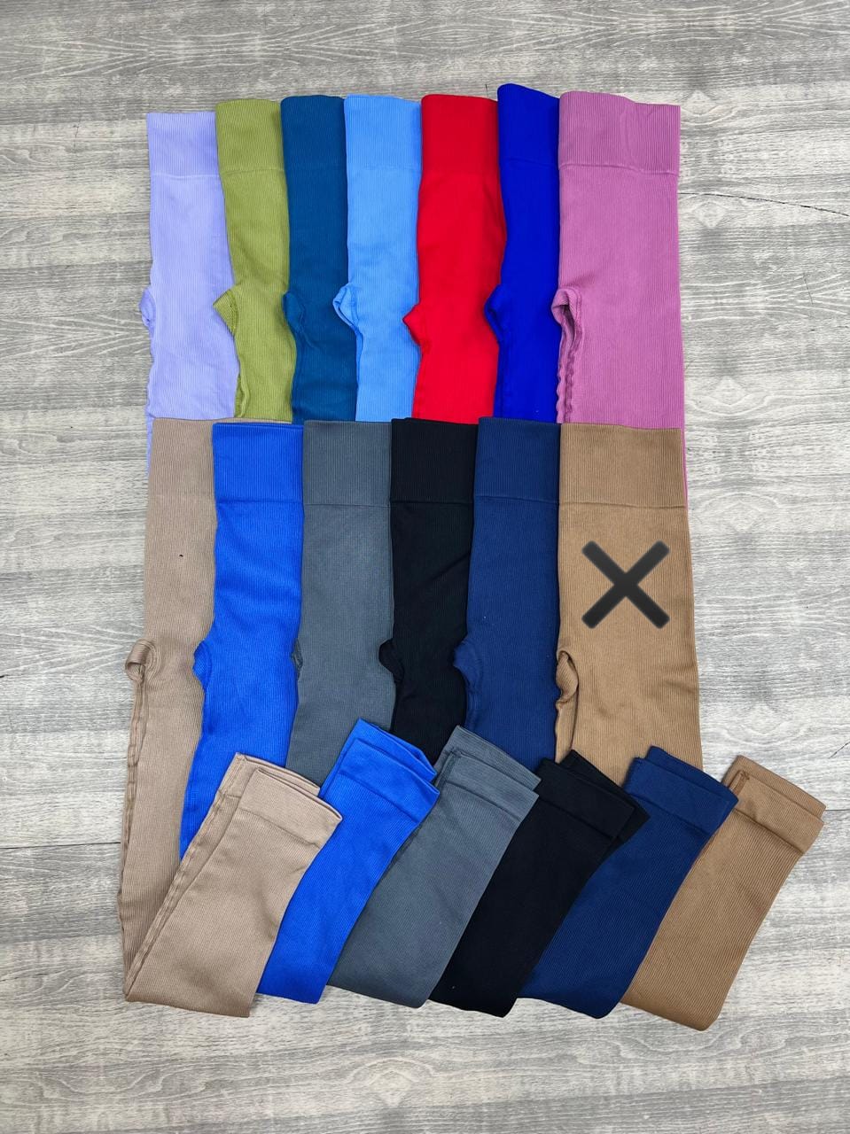 Leggins sin realce rib